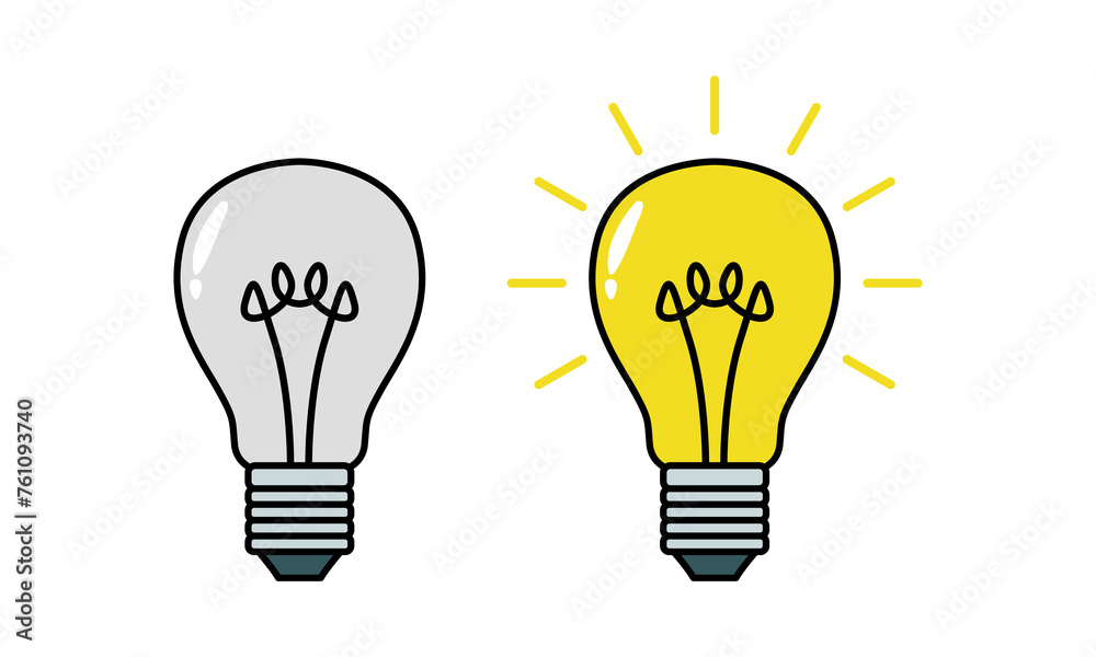 Vector illustration of a glowing light bulb. Symbolizes knowledge, ideas, inspiration and science.
Vector illustration of a glowing light bulb. Symbolizes knowledge, ideas, inspiration and science.