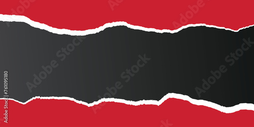 Wallpaper Mural Abstract torn, paper red, or black, color ripped, paper, background banner, poster, design vector file Torontodigital.ca