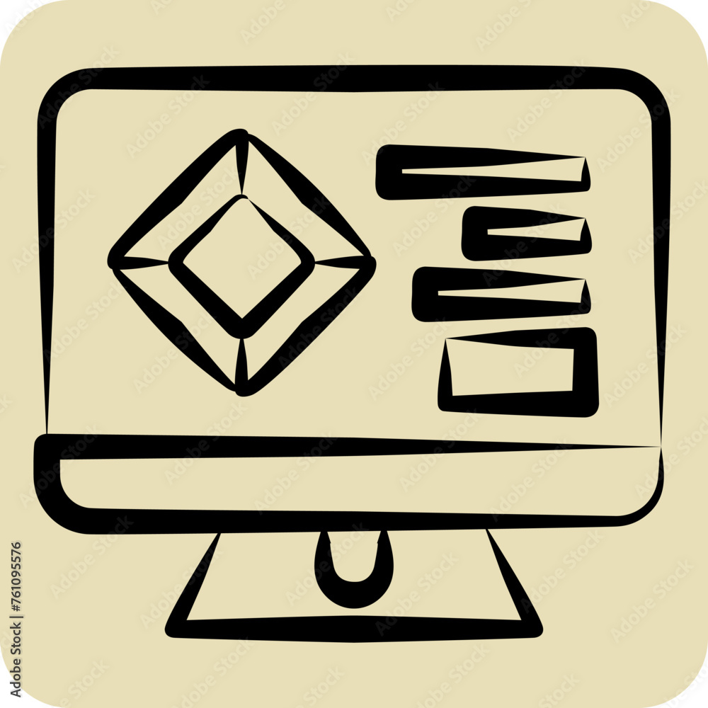 Icon Jewelry. related to Jewelry symbol. hand drawn style. simple design editable. simple illustration Icon Jewelry. related to Jewelry symbol. hand drawn style. simple design editable. simple illustration