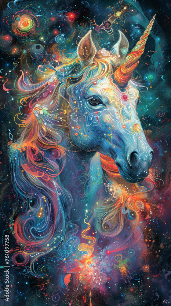 Cosmic Unicorn in a Celestial Dreamscape Cosmic Unicorn in a Celestial Dreamscape