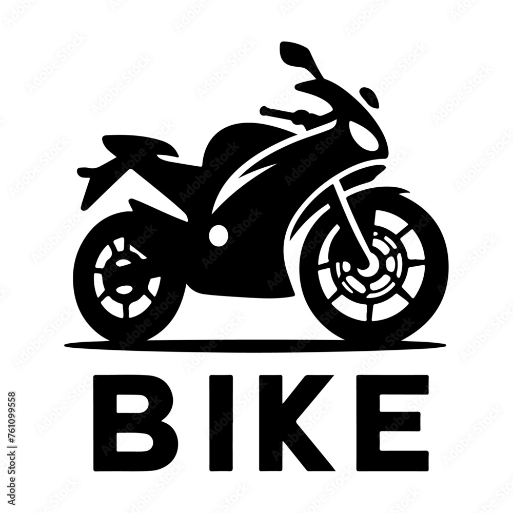 Motorcycle logo vector art illustration black color, a motorcycle logo concept 