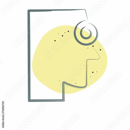 Icon Nose Pain. related to Body Ache symbol. Color Spot Style. simple design editable. simple illustration