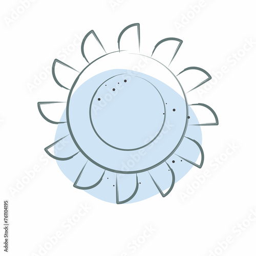 Icon Cutter. related to Mining symbol. Color Spot Style. simple design editable. simple illustration