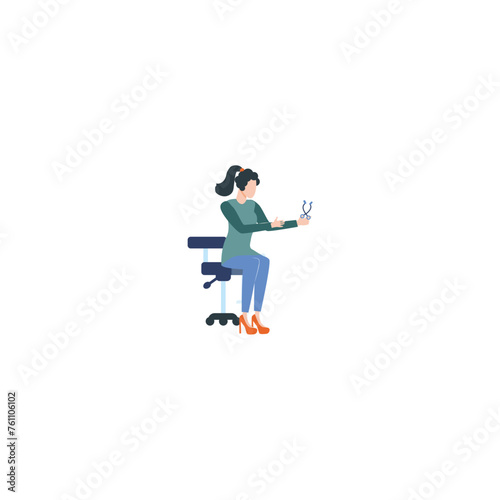 vector pose of person with oral health day dental checkup care