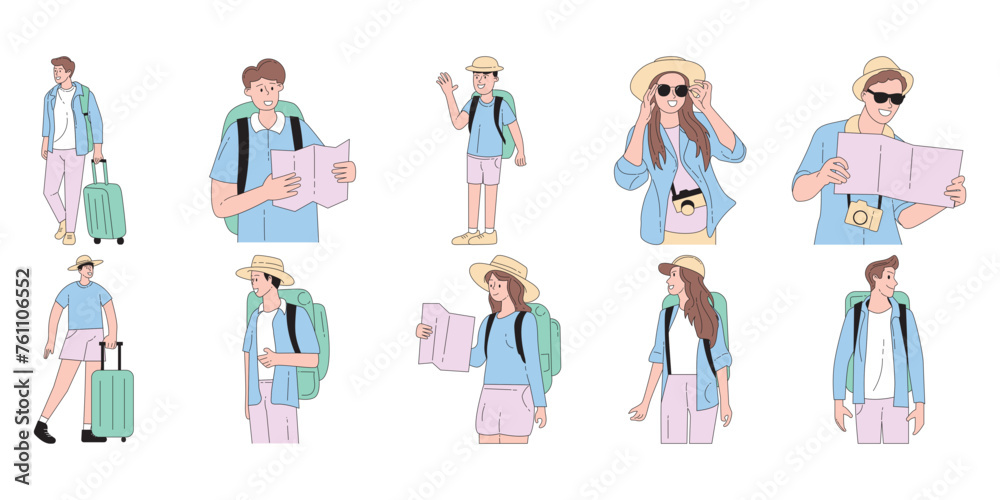 People Traveling Illustration People Traveling Illustration