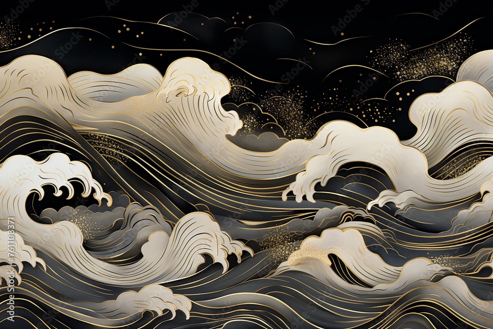 Mesmerizing Seascape: Artistic Depiction of Ocean Waves Mesmerizing Seascape: Artistic Depiction of Ocean Waves
