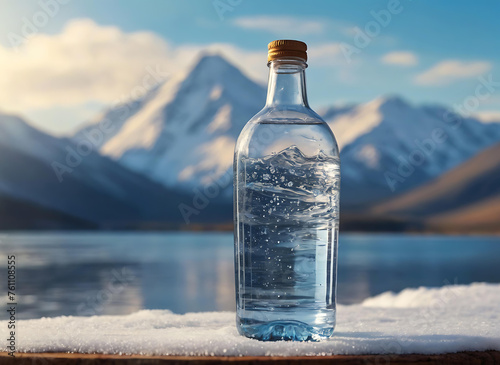 Wallpaper Mural Captivating Crystal Water Pouring: Stunning Bottle & Glass Imagery on Adobe Stock Torontodigital.ca