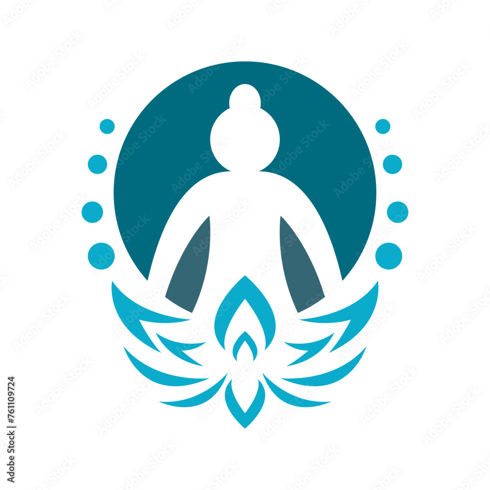 logo design of a person in a sitting meditation pose logo design of a person in a sitting meditation pose