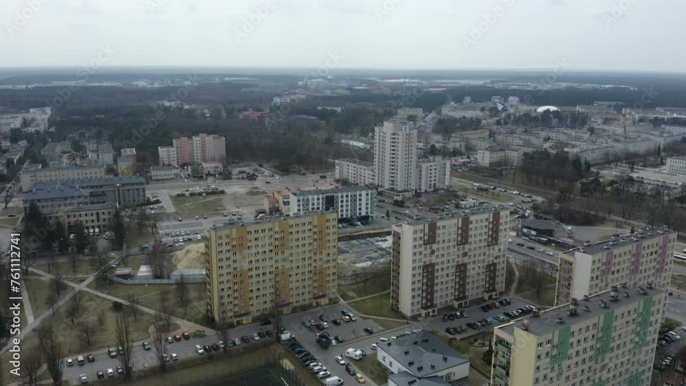 Beautiful Panorama Housing Estate Stalowa Wola Aerial View Poland Beautiful Panorama Housing Estate Stalowa Wola Aerial View Poland