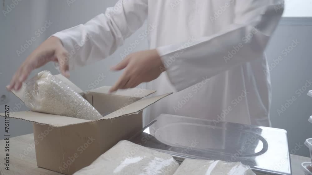 Hands Packing Donation Food For Islamic Charity on Ramadan Month ...