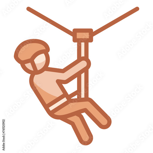 Zip Line Icon