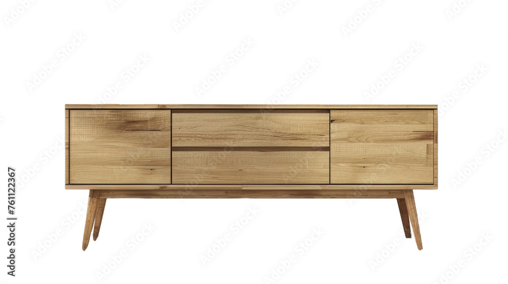 Modern wooden cabinet for decorative items on transparent background. Modern wooden cabinet for decorative items on transparent background.