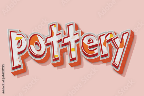 Pottery With Shapen Text Effect
