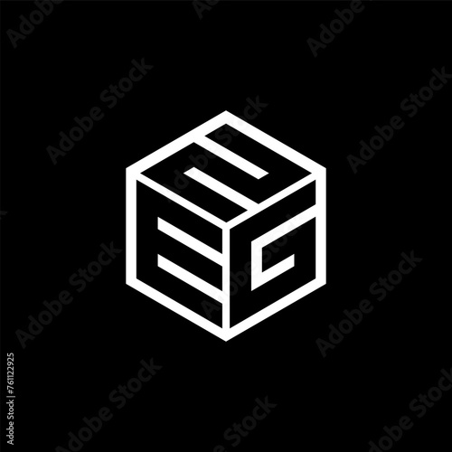 EGN letter logo design in illustration. Vector logo, calligraphy designs for logo, Poster, Invitation, etc. photo