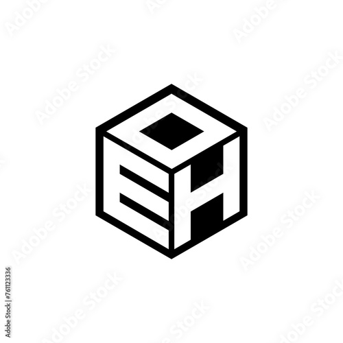 EHO letter logo design in illustration. Vector logo, calligraphy designs for logo, Poster, Invitation, etc. photo