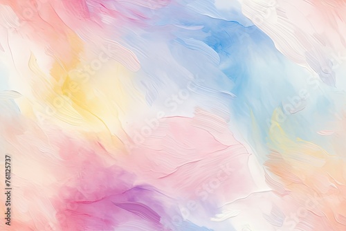 Abstract Watercolor Painting with Soft Pastel Brush Strokes, Colorful Canvas Surface Background 