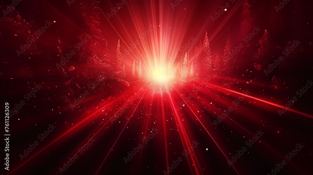 Naklejka premium Red glow bokeh light background