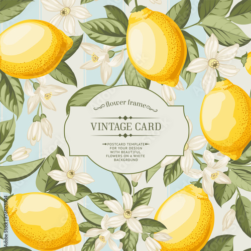 Italian Lemon Poster. Citrus Wall Art.