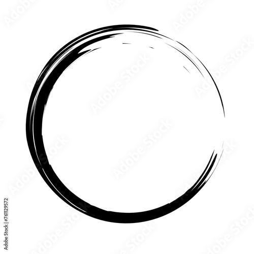 Circle Grunge Frame Design. Vector Design on White Background