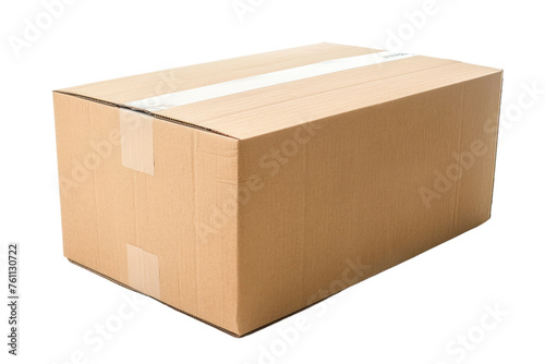  cardboard box isolated on white background cutout Realistic daytime first person perspective