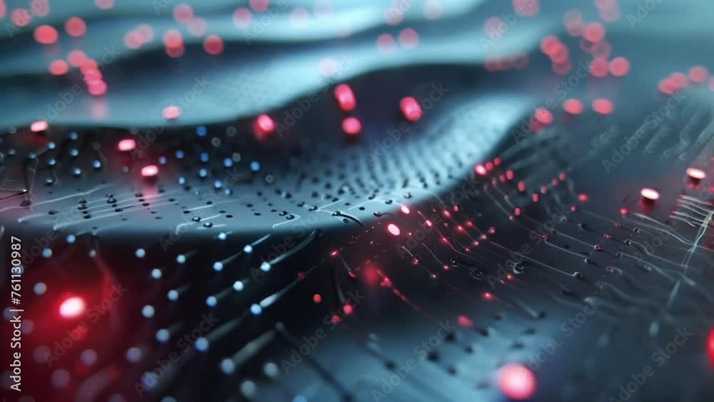 A closeup reveals a small sensor on the edge of the digital canvas designed to detect changes in temperature and pressure. The sensor allows for a more tactile experience