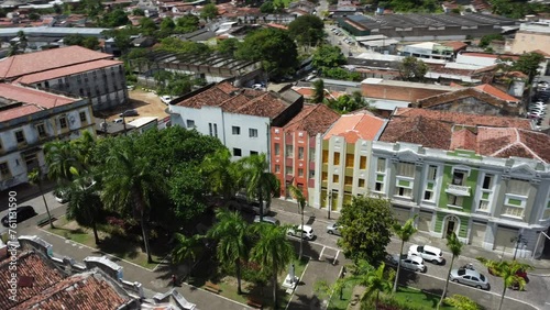 Imagens aéreas do centro histórico de João Pessoa, Hotel Globo, Praça Antenor Navarro, Rio Sanhaua, Paraiba photo