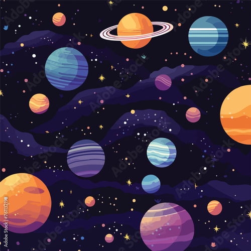 A cosmic galaxy and star pattern illustration perfect