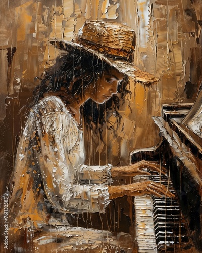 Passionate jazz art for bar ambiance