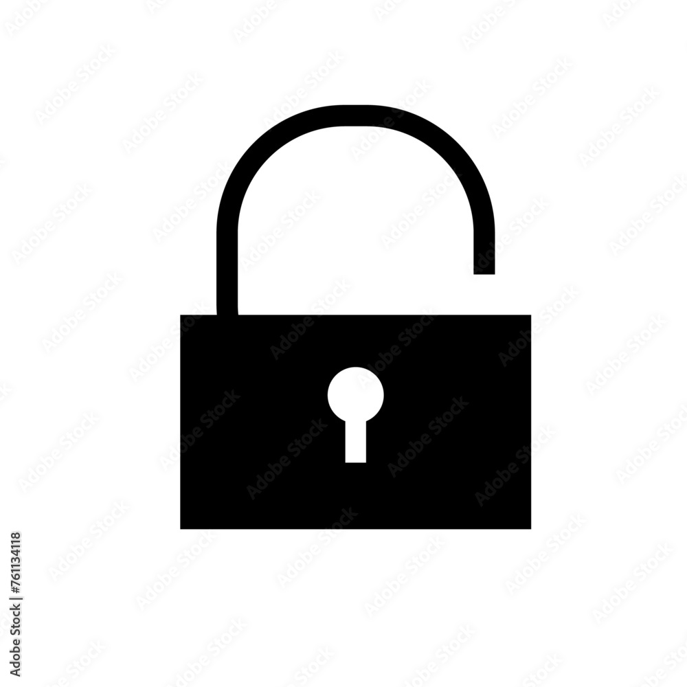 ビジネスアイコン「ロック開錠」 ビジネスアイコン「ロック開錠」
