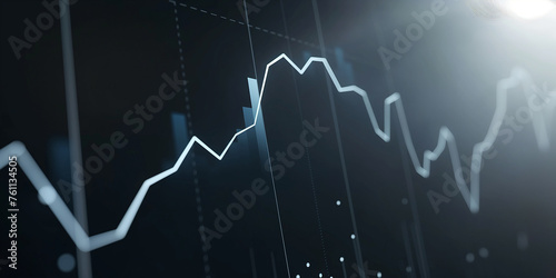 graphic line chart - start-up economic growth - finance data management consulting illustration.