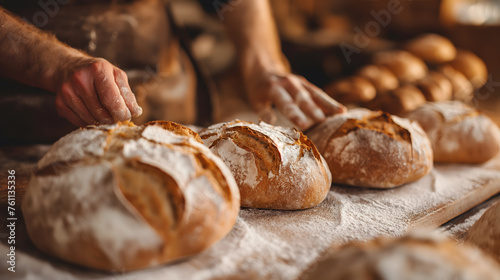 Artisan Bakery: Bakers Crafting Handmade Bread With Skill