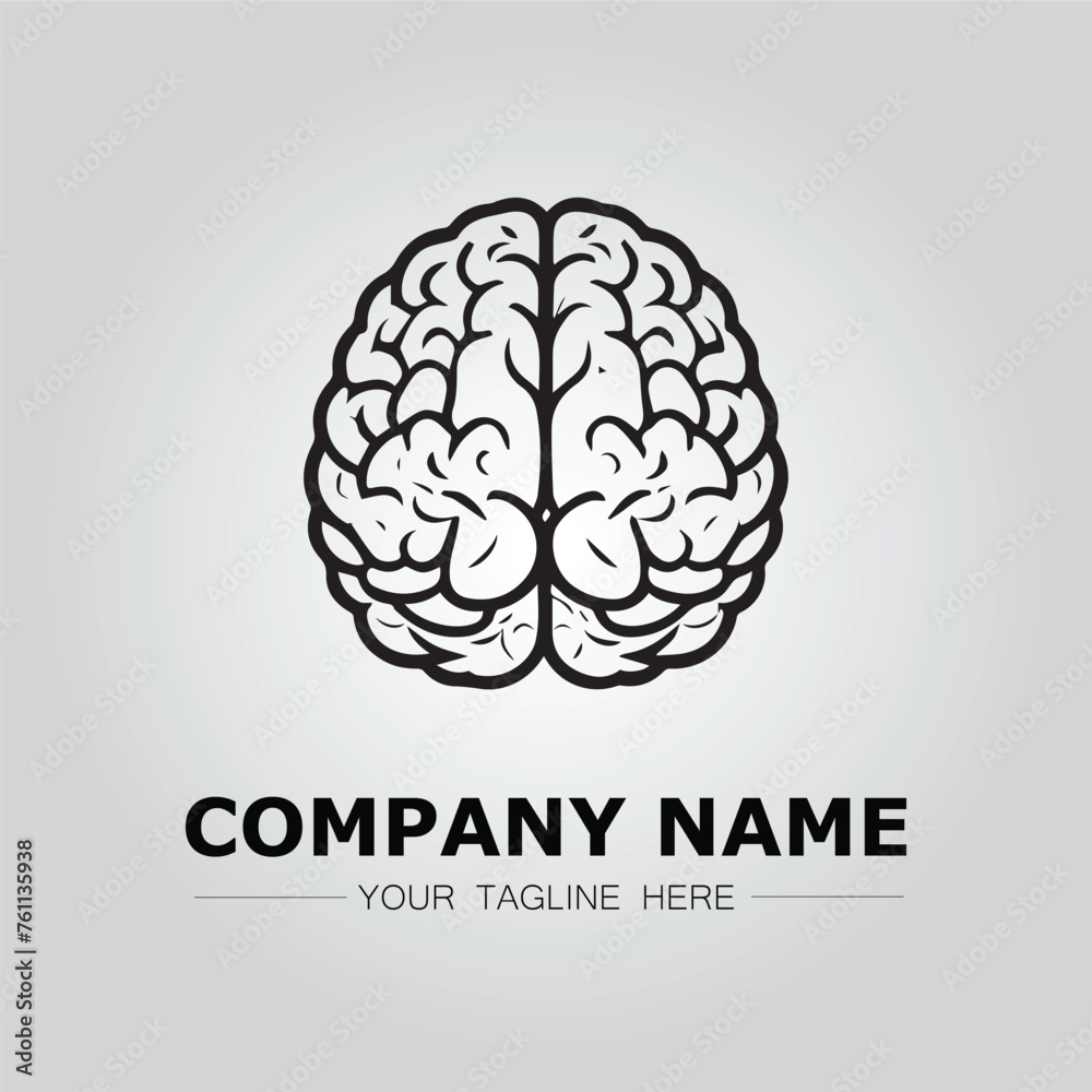 Brain logo company vector image design for creative symbol idea