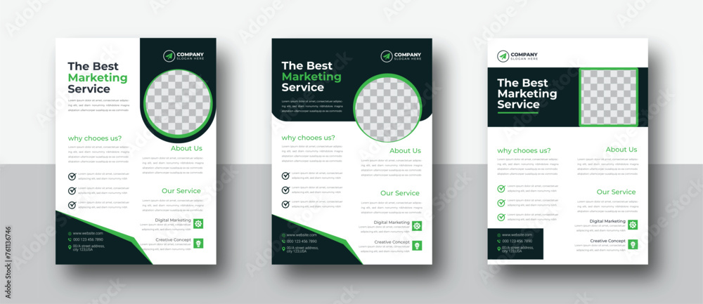 THE BEST MARKETING SERVICE Digital Marketing Expert Flyer corporate, a4, business company, template,