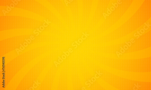 Orange gradient ray burst dot style background vector design