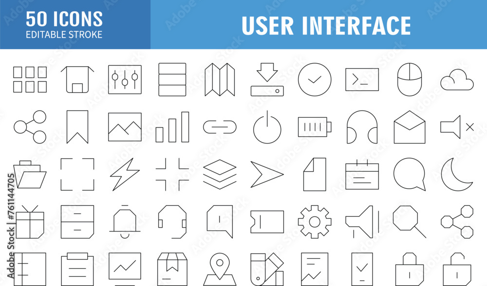 user interface iconset collection.