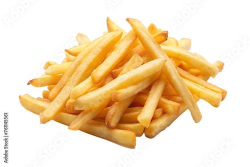 French Fries. Isolated on Transparent Background. 