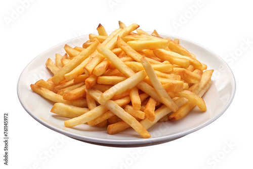 French Fries. Isolated on Transparent Background. 