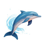 A graceful dolphin illustration ideal for ocean lov