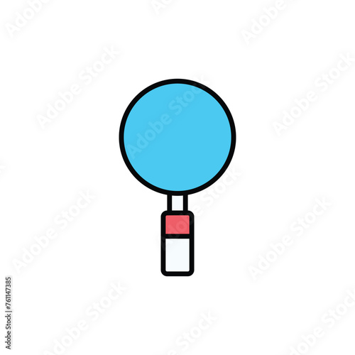 Loupe icon design with white background stock illustration