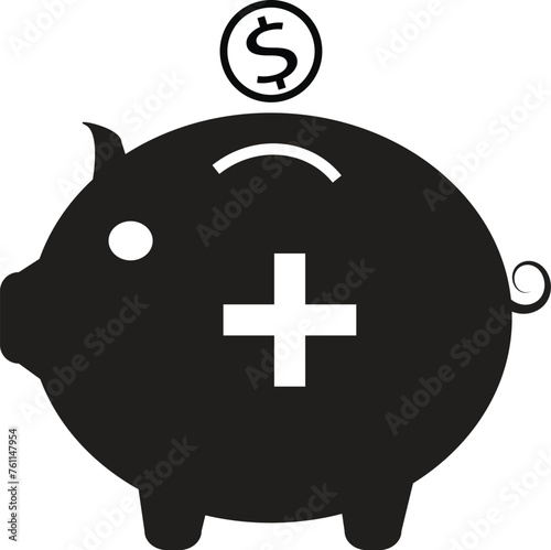 Medical Tax Savings icon. Health savings account sign. Tax-sheltered savings symbol. flat style.