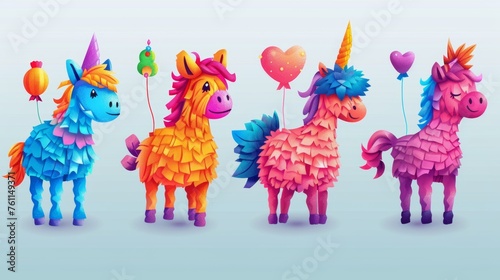 The pinata is ideally suited for birthday parties, Mexican holidays, and carnivals. This fun toy is made of crepe paper and contains candies or surprises inside.