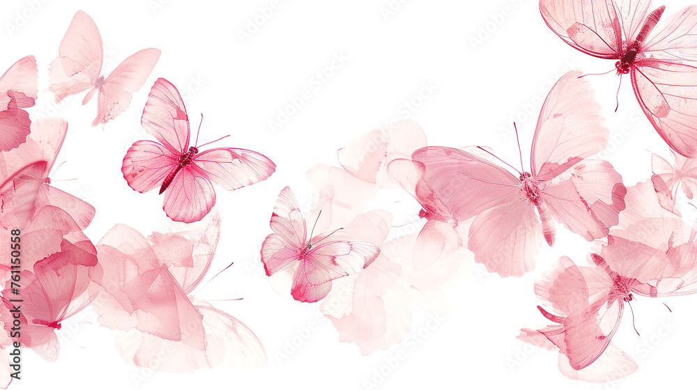Fototapeta premium Watercolor butterfly pattern background