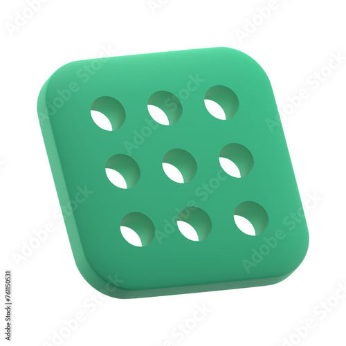 3D hole pattern tile