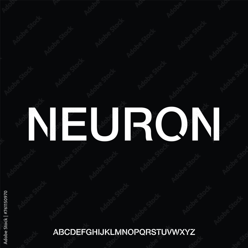 Obraz premium futuristic modern elegant font alphabet vector