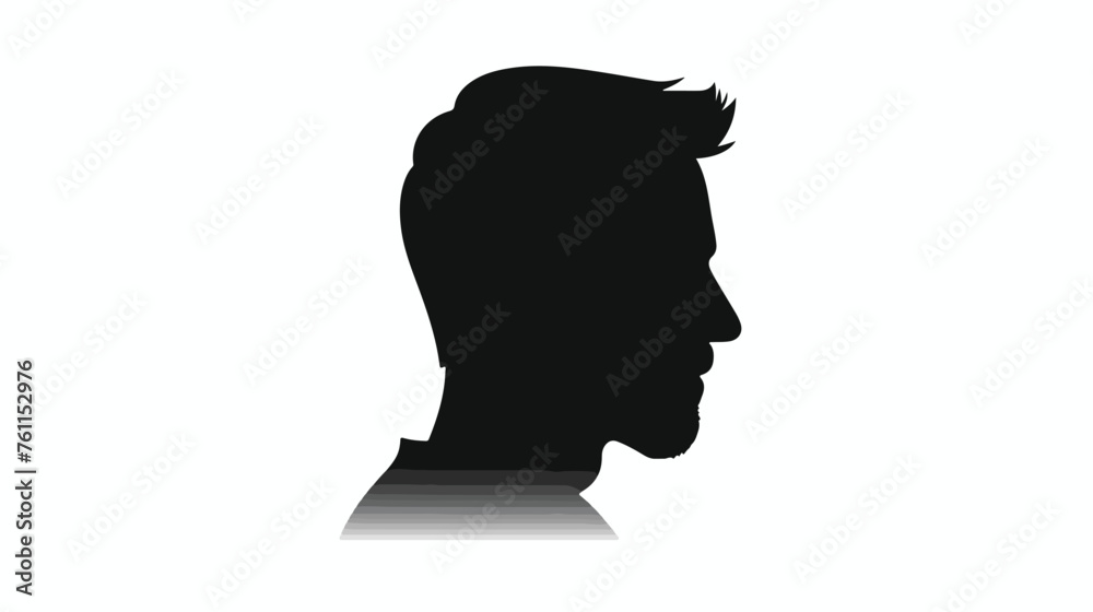 Head hunting man vector icon logo design  sillouette