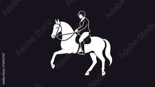 Horseback riding icon. Jockey rider sign. Horse sport
