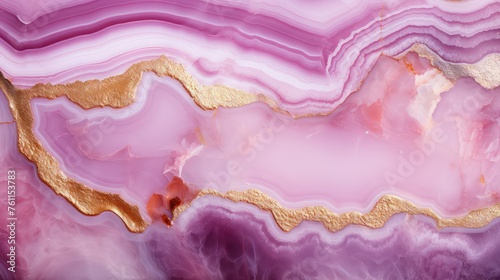 Pink and gold agate texture background