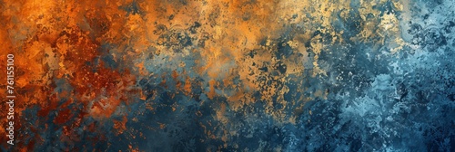 Grunge Background Texture in the Colors Orange and Blue created with Generative AI Technology