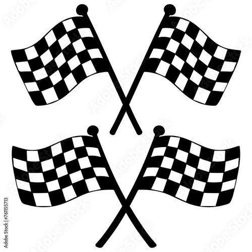 Racing flags crossed in two versions.