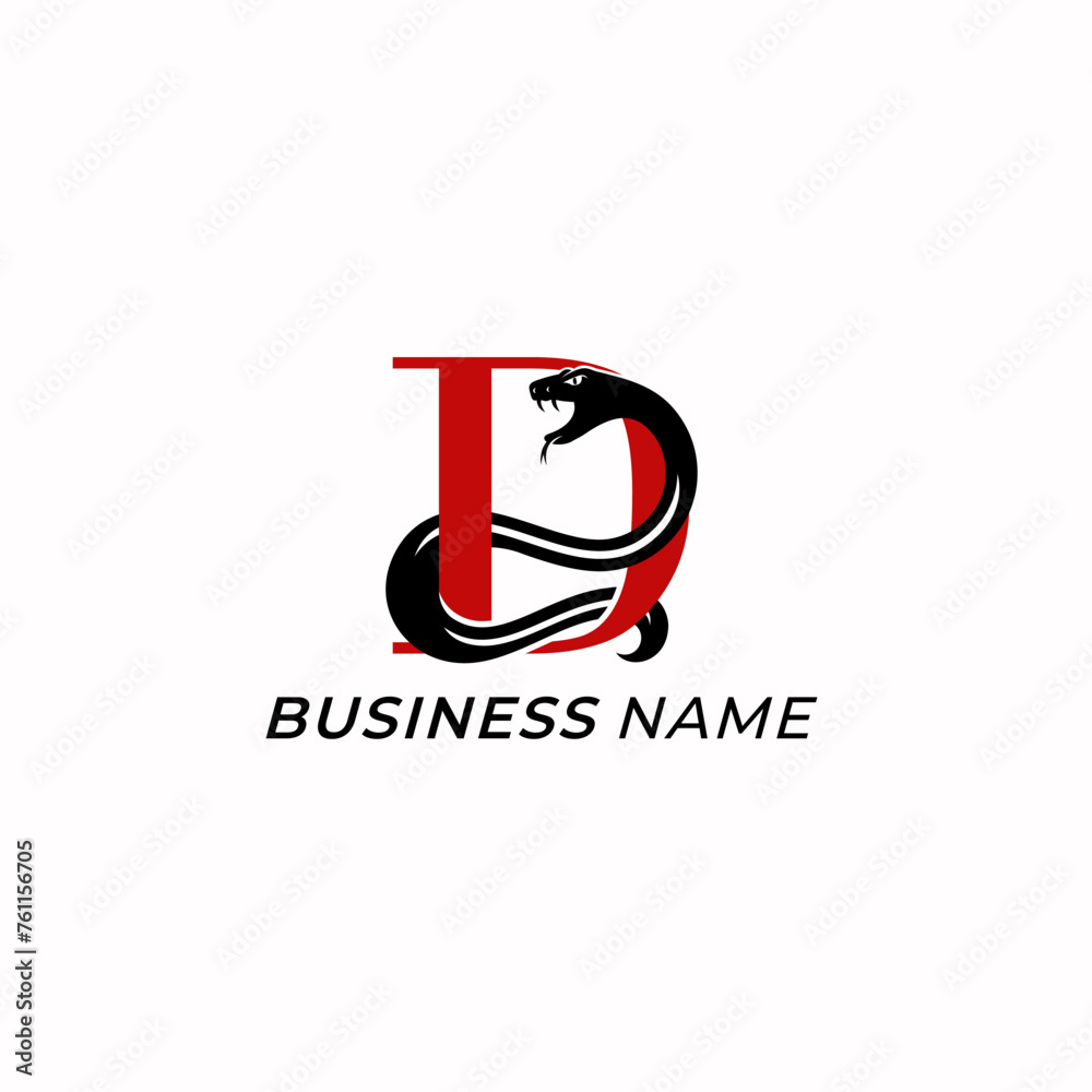 logo design creative letter D and reptile logo design creative letter D and reptile